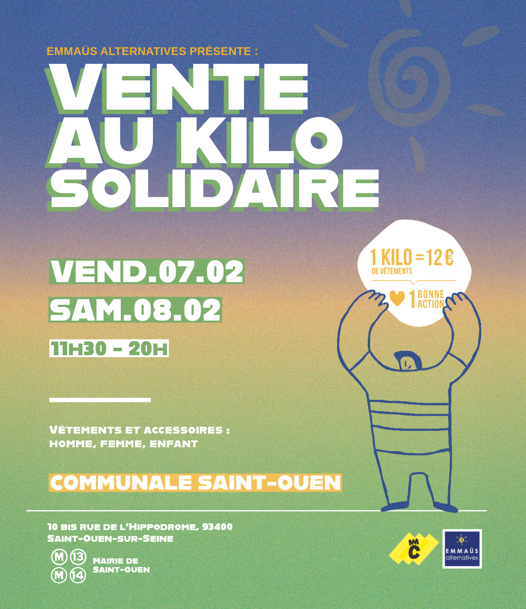 Vente au kilo solidaire • vend.07.02 et sam.08.02